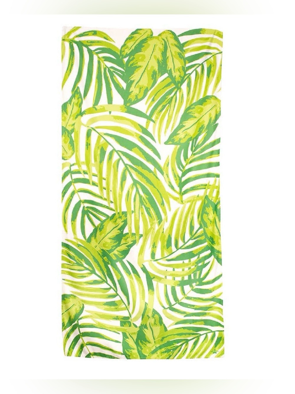Tropical Leaf Beach Towel in Lime & Green